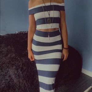 stripe two piece